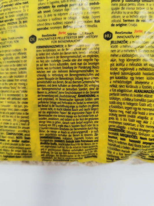 BeeSmoke Forte Rauchpellets 200 g – Rauchstoff für Imker-Smoker