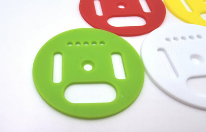 Fluglochrosette 50 mm mit Drohnensperre und Arbeiterdurchgang – für Bienenbeuten, 5er Set
