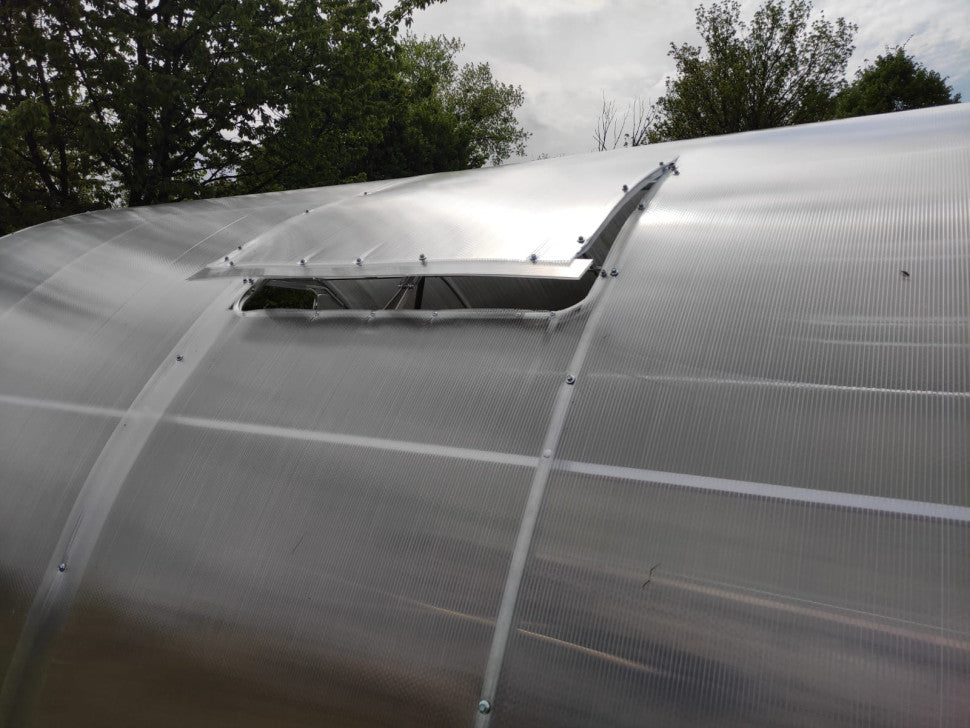 Gewächshaus GAUDI 4.0 m – 4/6 mm Polycarbonat oder Stahlrahmen | 0,67/1 m Bogenabstand