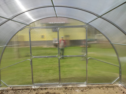 Gewächshaus GAUDI 4.0 m – 4/6 mm Polycarbonat oder Stahlrahmen | 0,67/1 m Bogenabstand