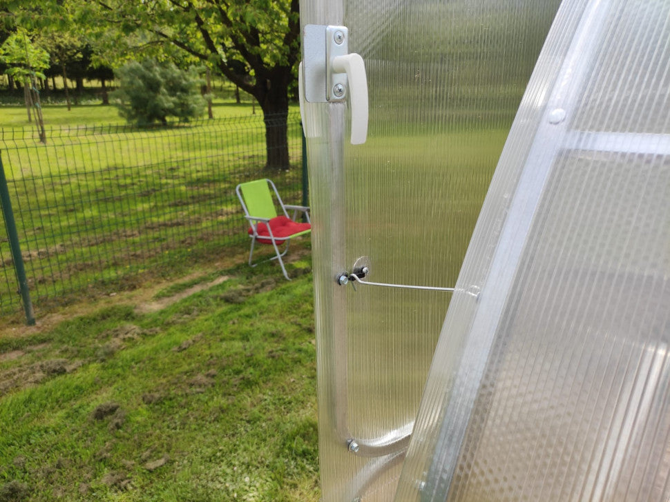 Gewächshaus GAUDI 4.0 m – 4/6 mm Polycarbonat oder Stahlrahmen | 0,67/1 m Bogenabstand