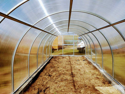 Gewächshaus LIDER 3 m breit – 4 oder 6 mm Polycarbonat, verzinkter Stahlrahmen 25 × 25 × 1 mm