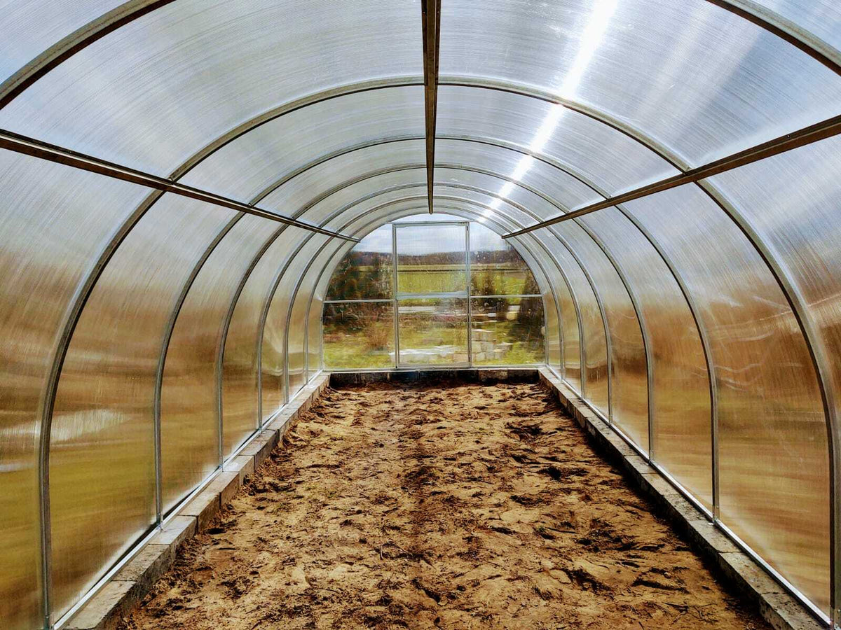 Gewächshaus LIDER 3 m mit 4/6 mm Polycarbonat – Metallriemen