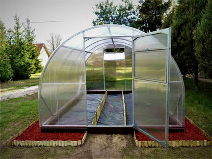 Gewächshaus LIDER 3 m mit 4/6 mm Polycarbonat – Metallriemen