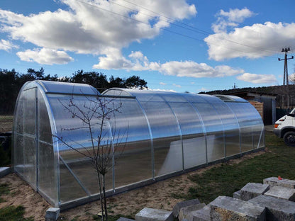 Gewächshaus LIDER 3 m mit 4/6 mm Polycarbonat – Metallriemen