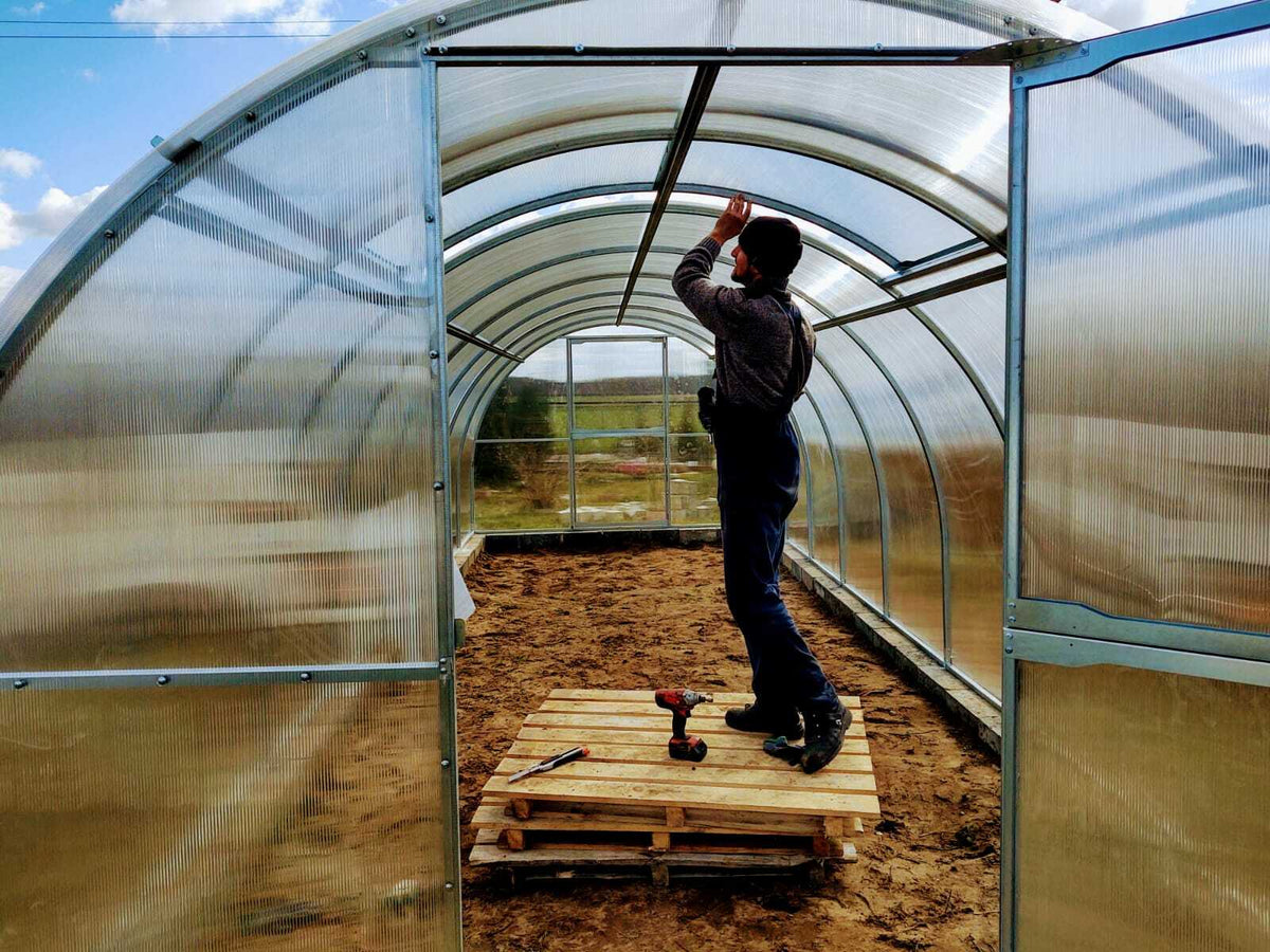 Schiebedachfenster-Set für MAESTRO & PERFEKT Gewächshaus 4 m – 4 oder 6 mm Polycarbonat