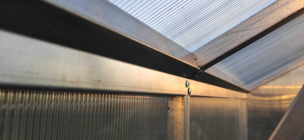 Gewächshaus ZEFIR MAX 3 × 4 m mit 4 mm Polycarbonat – 12 m², verzinkter Stahlrahmen