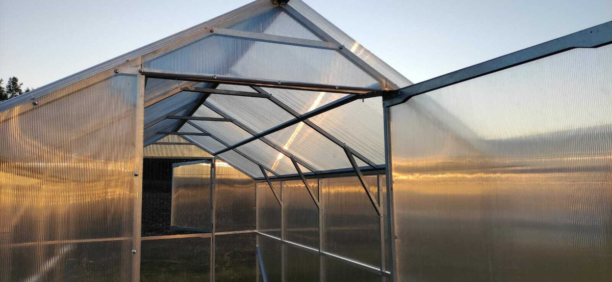 Gewächshaus ZEFIR 2,10 × 4 m mit 4 mm Polycarbonat – 8,4 m², verzinkter Stahlrahmen