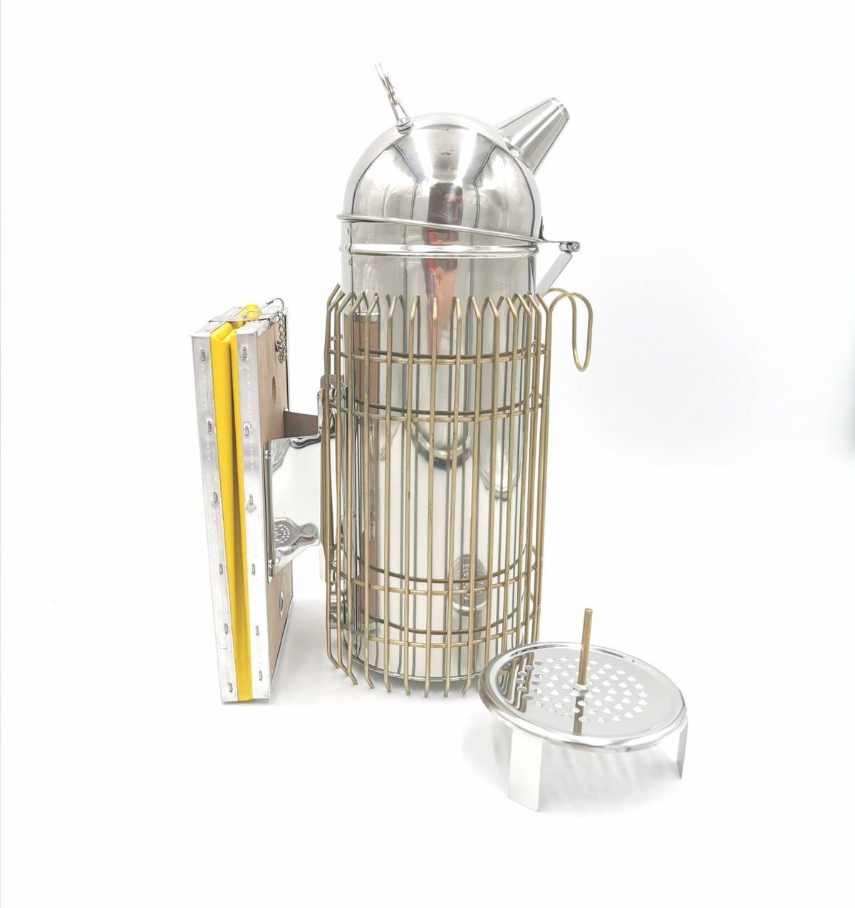 Bienenstock Smoker Größe L – 30 × 10 cm mit Schutzgitter