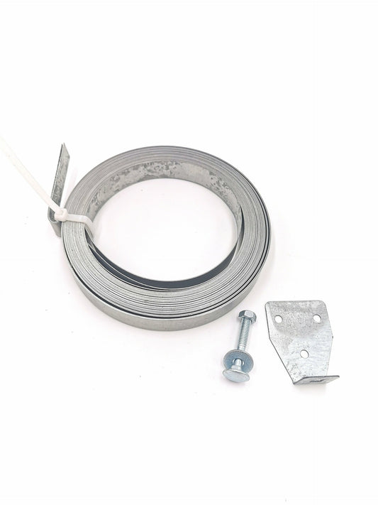 Metallriemen 18 mm mit Spannzubehör für GR-Solar Gewächshaus 3 m – verzinkter Stahl