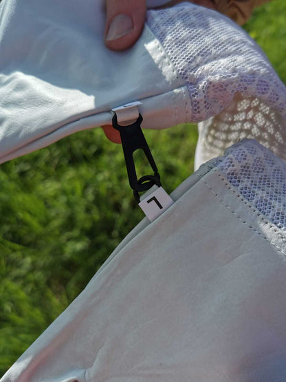 Imkerhandschuhe aus weißem Kuhleder – 3-lagig mit Atmungsnetz