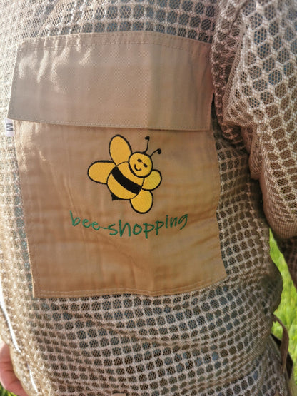 3-lagige Imkerjacke mit Fechtschleier – belüftet, mit Taschen & Ellbogenschutz