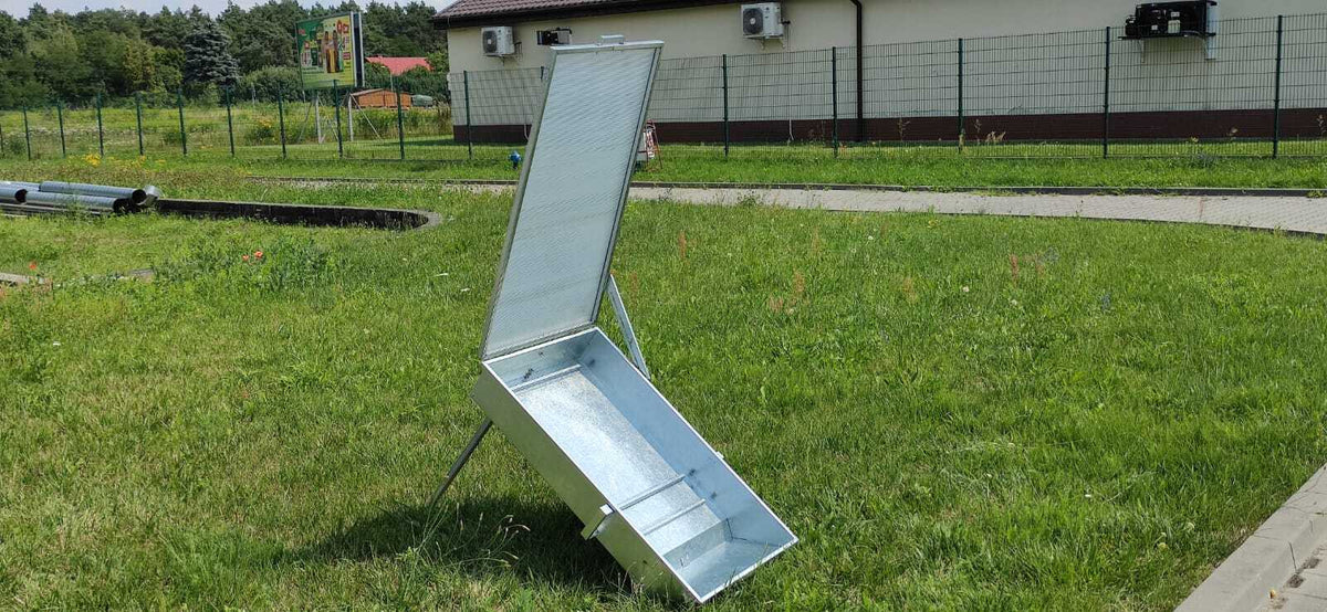 Sonnenwachsschmelzer aus Edelstahl & Stahl – für bis zu 6 Dadant
