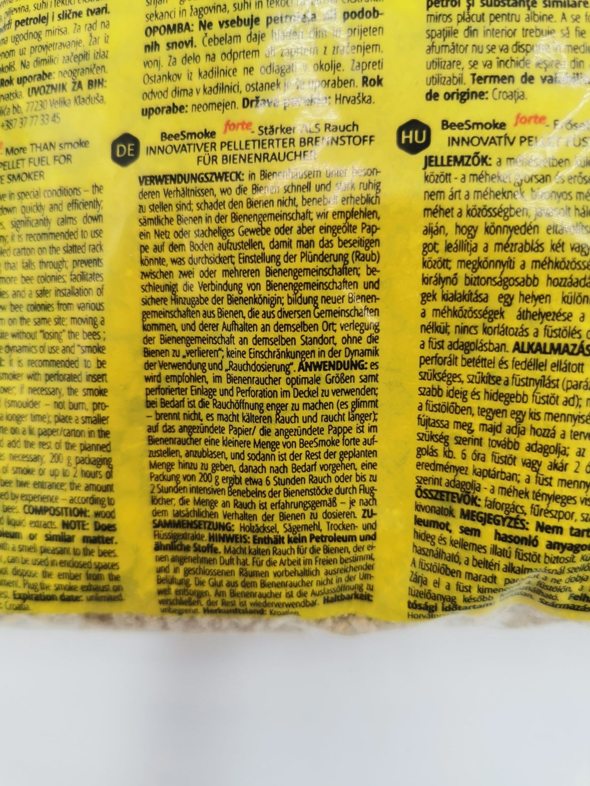 BeeSmoke Forte Rauchpellets 200 g – Rauchstoff für Imker-Smoker