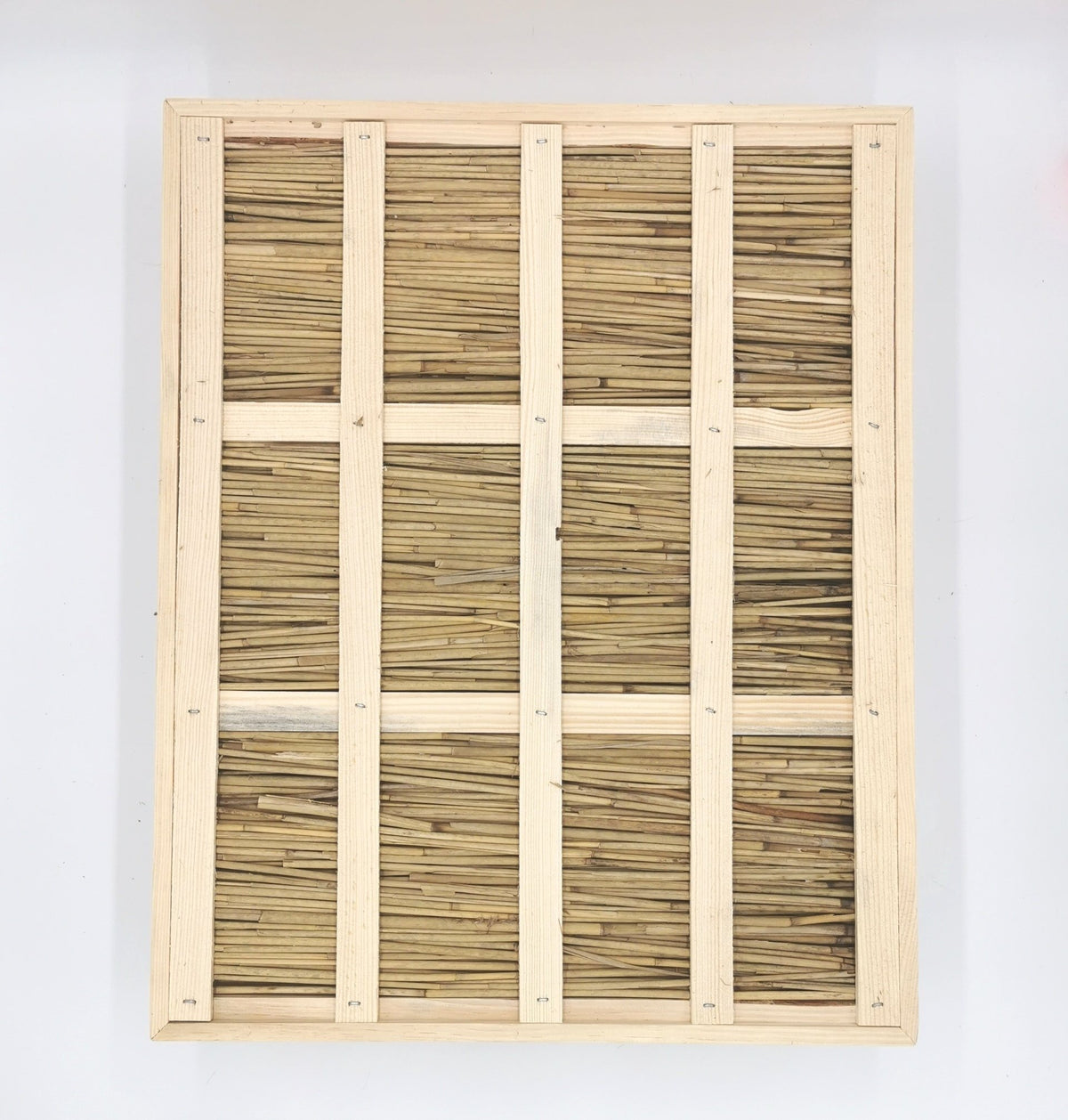 Horizontale Schilfrohr-Ökomatte für Liebig Beute – Deckelmatte 52 × 42 cm