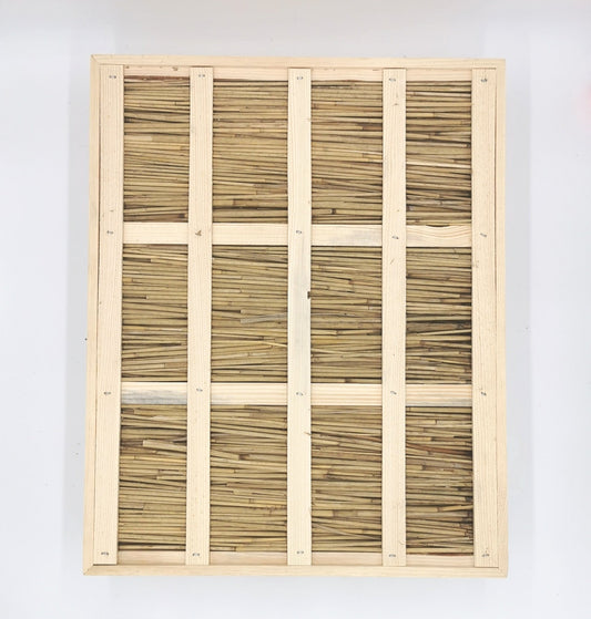 Horizontale Schilfrohr-Ökomatte für Liebig Beute – Deckelmatte 52 × 42 cm