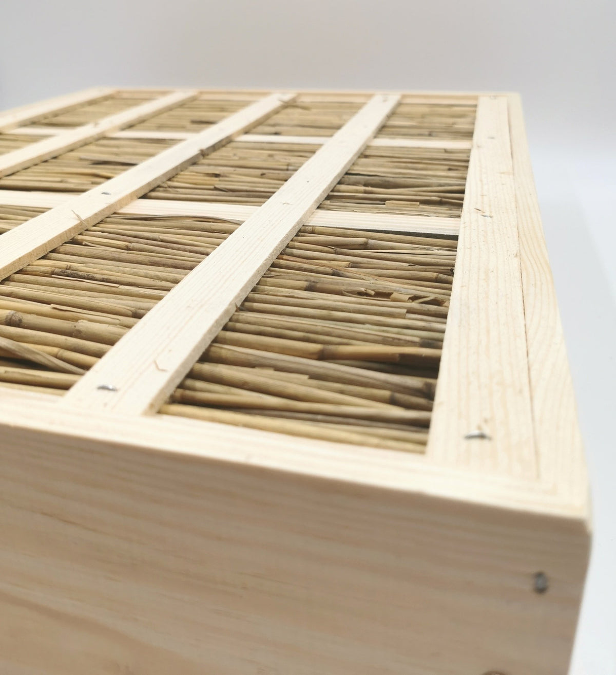 Horizontale Schilfrohr-Ökomatte für Liebig Beute – Deckelmatte 52 × 42 cm