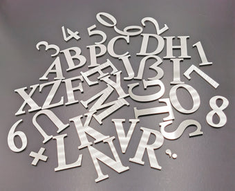 Edelstahl Buchstaben & Zahlen 6 cm – geschliffen, wetterfest