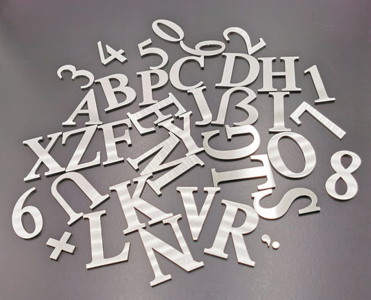 Edelstahl Buchstaben & Zahlen 4 cm – geschliffen, wetterfest (Kopie)