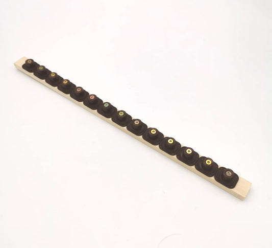 Zuchtlatte Zander 405 mm mit 14 Nicot Sockelhaltern – Königinnenzucht