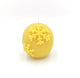 Kerze rund mit Schneeflocken, 7cm hoch,140g