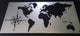Wandbild Metall Weltkarte silber 117x57cm Wanddeko