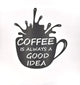 Wandbild Metall Kaffeetasse schwarz 48x57cm Wanddeko Loft Style