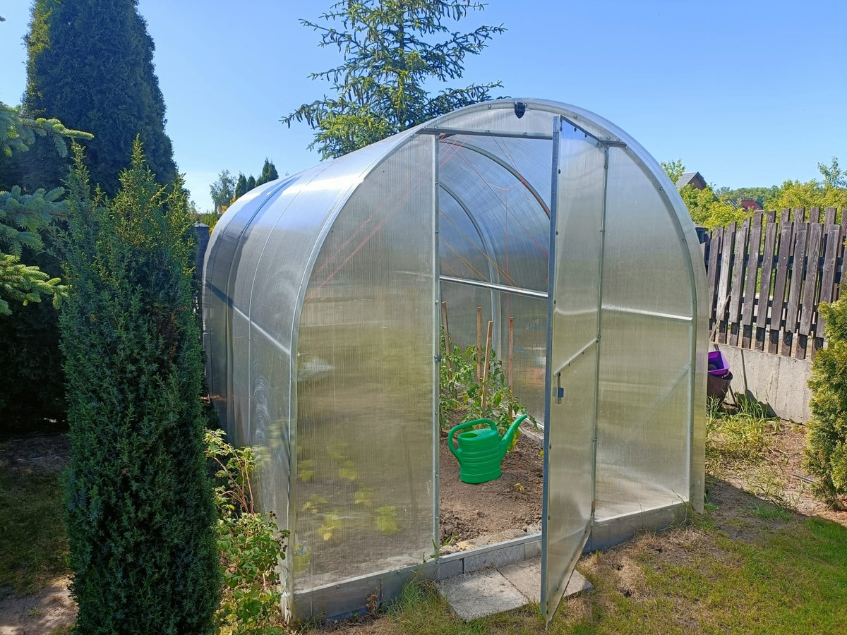 Gewächshaus GREEN GO 2,10 × 4 m mit 6 mm Polycarbonat – 8,4 m²