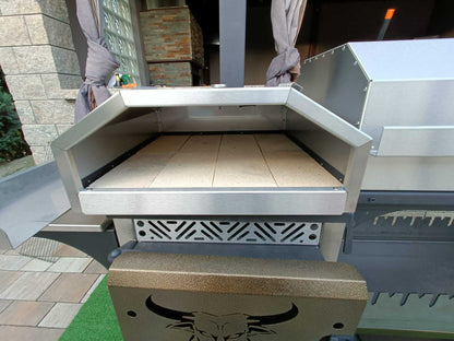 Multifunktionsgrill 6-in-1 mit BBQ, Räucherofen, Pizzaofen & Holzofen – Edelstahl
