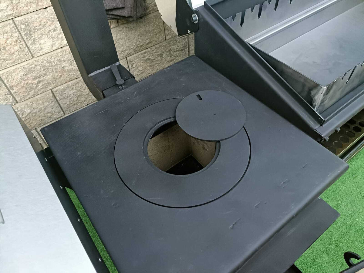 Multifunktionsgrill 6-in-1 mit BBQ, Räucherofen, Pizzaofen & Holzofen – Edelstahl
