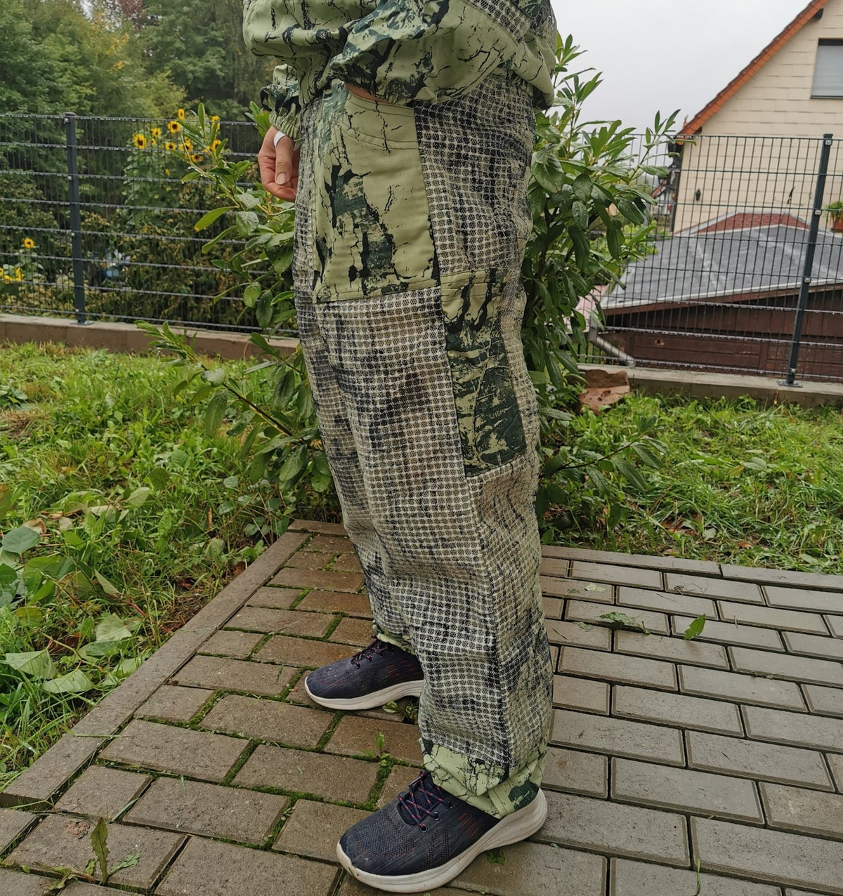 3-lagiger Imkeranzug 2-teilig Camo Grün – Jacke, Hose & Fechtschleier