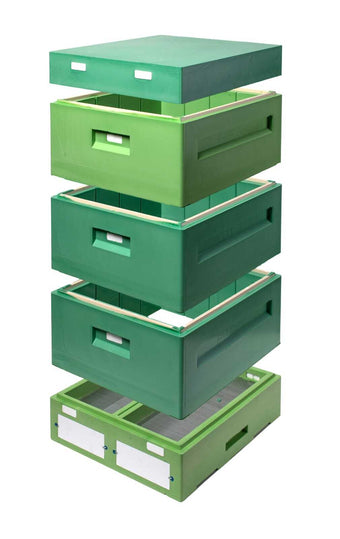 5er Set BEE-POINT PUR Beuten – 10er Zander / 12er DNM, mit Dadant US kombinierbar