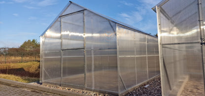Gewächshaus ZEFIR MAX 3 × 4 m mit 4 mm Polycarbonat – 12 m², verzinkter Stahlrahmen