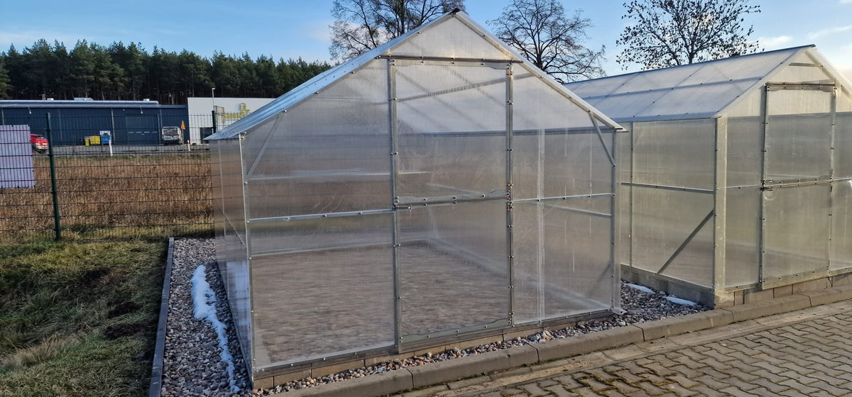 Gewächshaus ZEFIR MAX 3 × 4 m mit 6 mm Polycarbonat – 12 m², verzinkter Stahlrahmen
