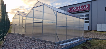 Gewächshaus ZEFIR MAX 3 × 4 m mit 4 mm Polycarbonat – 12 m², verzinkter Stahlrahmen