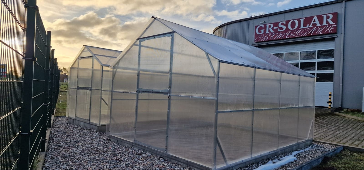 Gewächshaus ZEFIR MAX 3 × 4 m mit 6 mm Polycarbonat – 12 m², verzinkter Stahlrahmen
