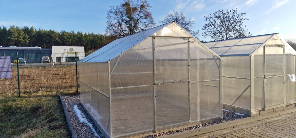 Gewächshaus ZEFIR MAX 3 × 4 m mit 6 mm Polycarbonat – 12 m², verzinkter Stahlrahmen
