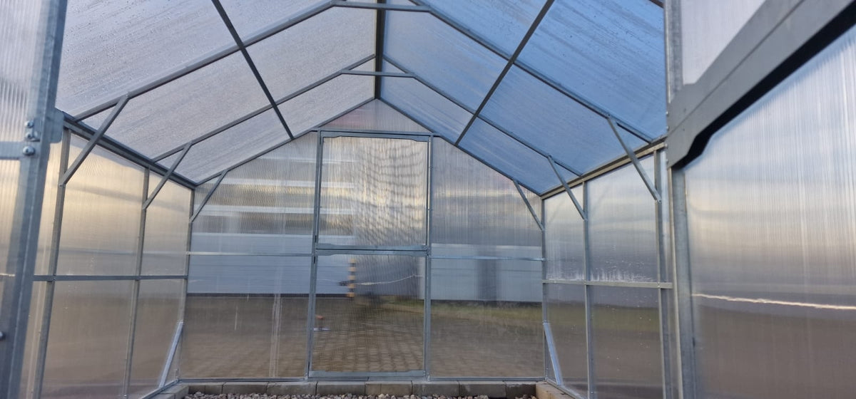 Gewächshaus ZEFIR MAX 3 × 4 m mit 6 mm Polycarbonat – 12 m², verzinkter Stahlrahmen