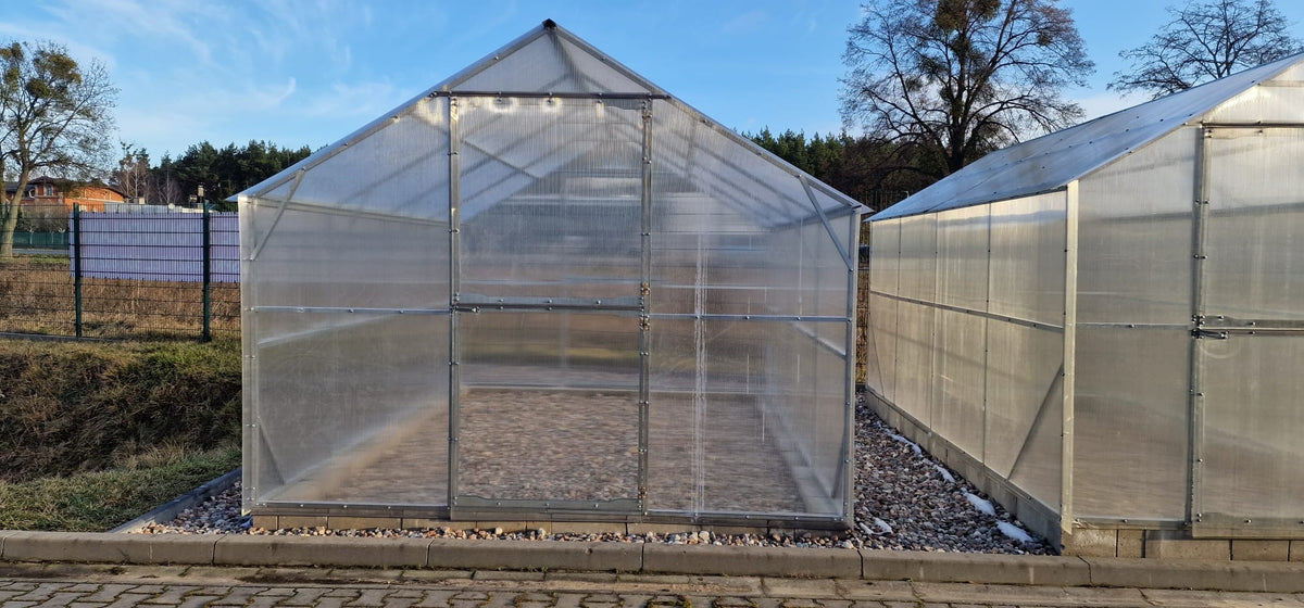 Gewächshaus ZEFIR MAX 3 × 4 m mit 6 mm Polycarbonat – 12 m², verzinkter Stahlrahmen