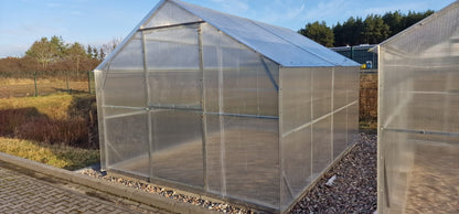Gewächshaus ZEFIR MAX 3 × 4 m mit 4 mm Polycarbonat – 12 m², verzinkter Stahlrahmen