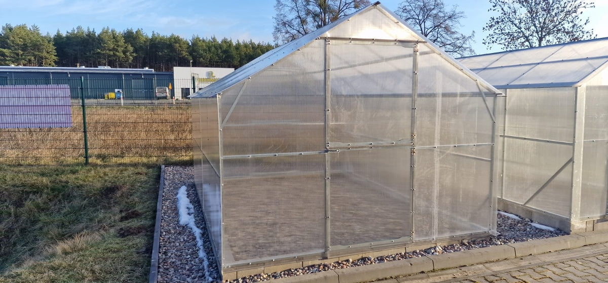 Gewächshaus ZEFIR MAX 3 × 4 m mit 6 mm Polycarbonat – 12 m², verzinkter Stahlrahmen