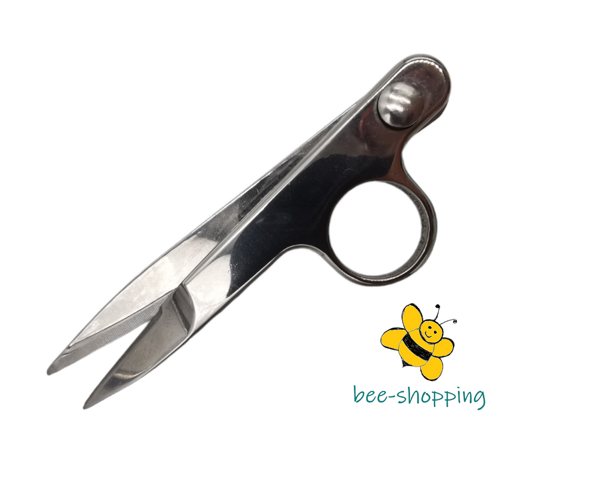 Flügelschere für Bienenköniginnen aus Edelstahl mit Schutzkappe – Königinnenzucht
