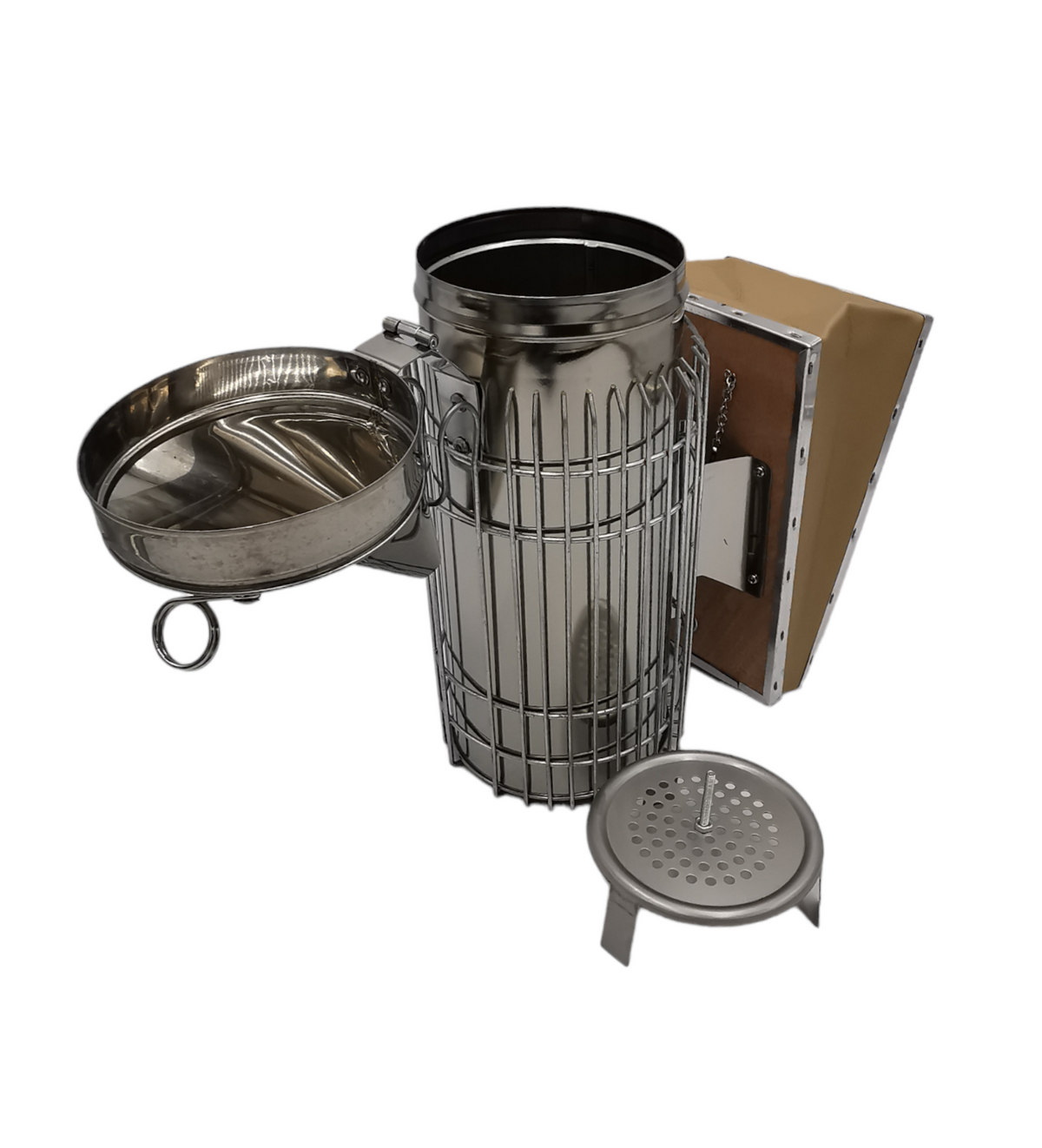 Bienenstock Smoker Größe L – 32 × 10 cm mit Schutzgitter