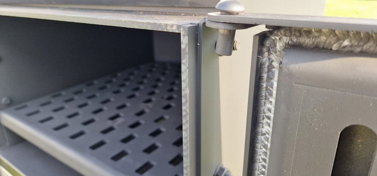 Multifunktionsgrill 3-in-1 mit Mangal & Ofen – 5 mm Stahl, Edelstahl, fahrbar