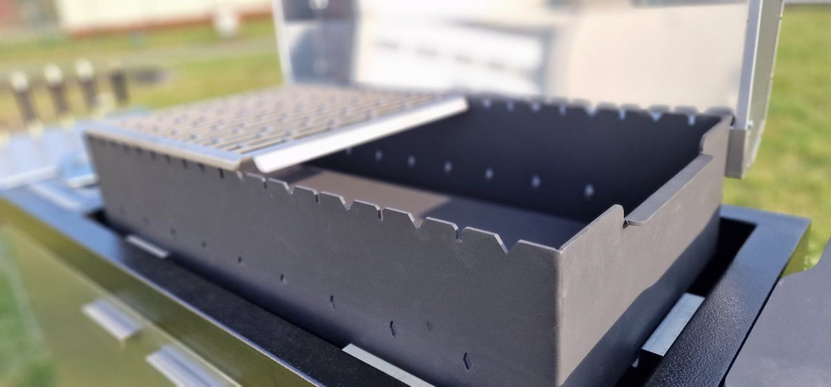 Multifunktionsgrill 3-in-1 mit Mangal & Ofen – 5 mm Stahl, Edelstahl, fahrbar