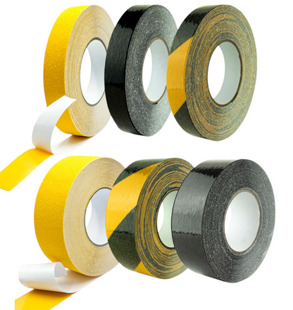 PREMIUM Antirutschband schwarz-gelb – 25 oder 50 mm, rutschfest für Innen & Außen