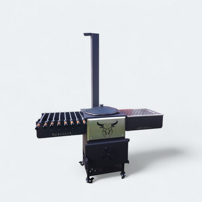 Kasan Grill 2-in-1 mit Mangal & Ofen – 5 mm Stahl, fahrbar, für Kazan/Kessel