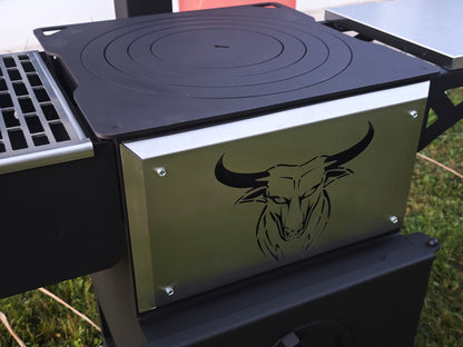 Kasan Grill 2-in-1 mit Mangal & Ofen – 5 mm Stahl, fahrbar, für Kazan/Kessel