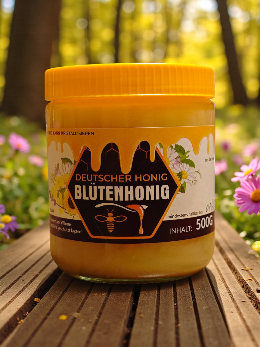 Sommerblütenhonig mit Rapsanteil 500 g – Thüringen, Ernte 2025