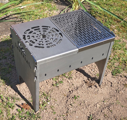 Camping Mangal Imperial aus 3 mm Stahl – Schaschlikgrill für bis zu 7 Spieße